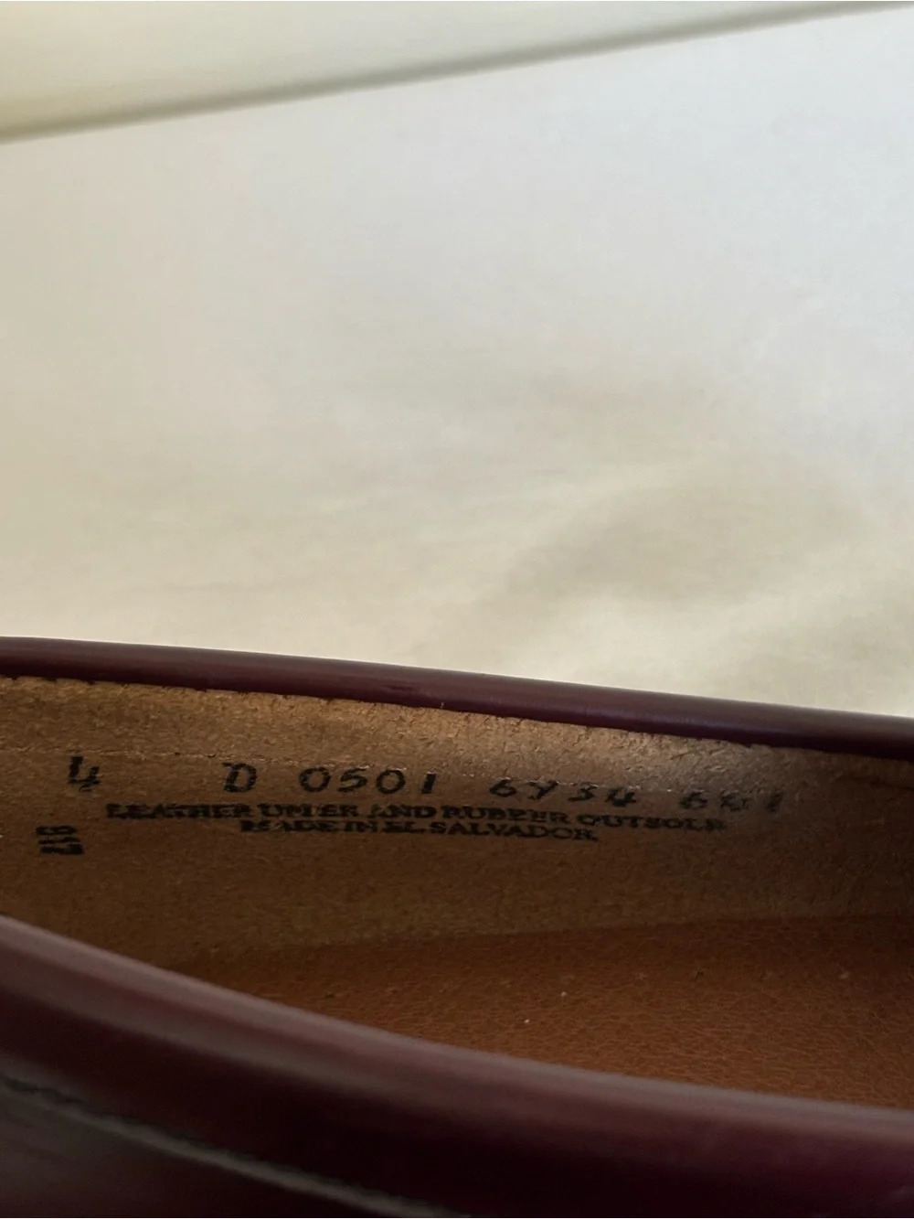 GH Bass Freshman Youth Loafers Burgundy Size 4